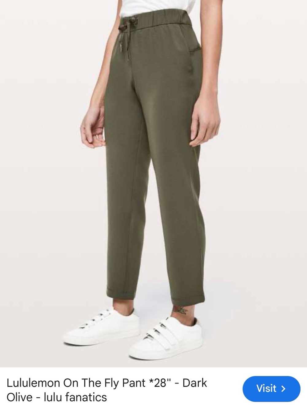 lululemon athletica Relaxed Drawstring Ankle Pant — Olive Green
